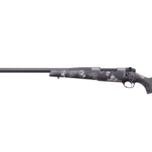 Weatherby Mark V Backcountry 2.0 Ti Carbon .300 Weatherby Magnum rifle with Peak 44 Blacktooth carbon stock