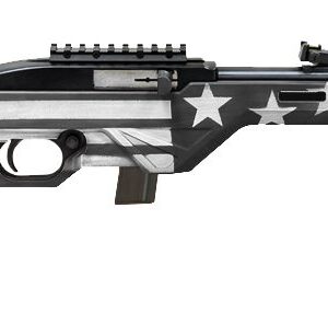 Citadel TRAKR .22 LR 18 inch threaded steel barrel Gray USA flag synthetic stock