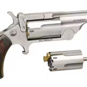 North American Arms Ranger II mini-revolver .22 Mag/.22 LR stainless with rosewood grip