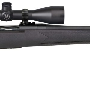 Mossberg Patriot .243 Win 22 in fluted barrel rifle with Vortex 3-9x40 scope and black synthetic stock