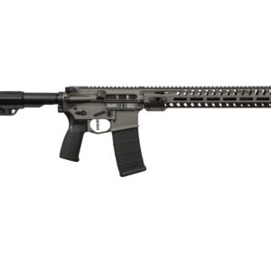 Patriot Ordnance Factory Minuteman rifle, 13.75-inch barrel, 13-inch Renegade Rail, Tungsten finish