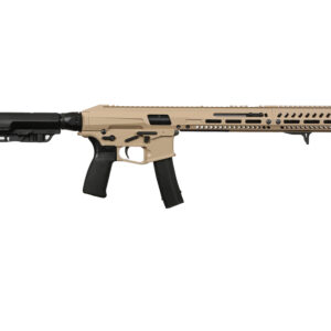 POF Phoenix 9mm rifle in flat dark earth with Picatinny rail and MFT stock