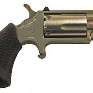 North American Arms PUG .22 Winchester Magnum 1 inch stainless mini-revolver with black rubber grip