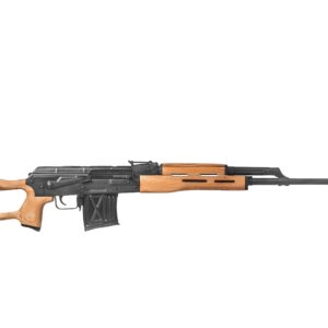 Century Arms PSL-54 7.62x54R with laminated thumbhole wood stock and muzzle brake