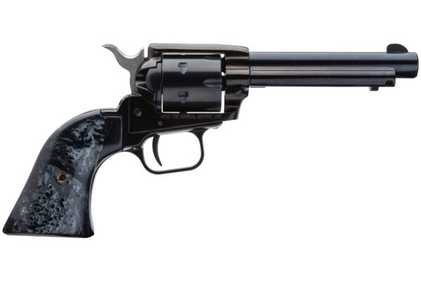 rr22b4blkprlr1292a scaled HERITAGE MANUFACTURING 22LR BLUE/BLK PEARL 4.75" FS