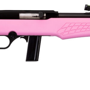 Rossi RS22 .22 LR rifle 18 inch free-float barrel pink Monte Carlo synthetic stock matte black finish