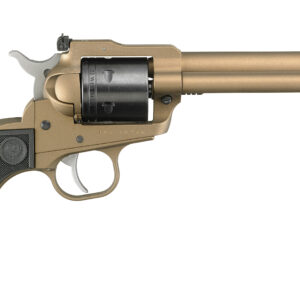 Ruger Super Wrangler 22 LR/22 WMR 5.5 in Bronze Cerakote revolver with black checkered synthetic grips