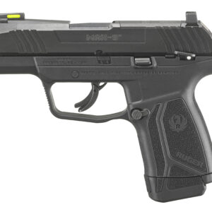 Ruger MAX-9 9mm Luger optic-ready sub-compact pistol with tritium fiber-optic front sight, black finish