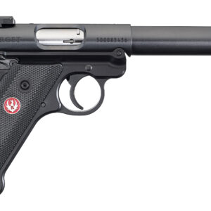 Ruger Mark IV Target .22 LR pistol with 5.5 inch blued bull barrel and two 10-round magazines