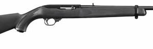 Ruger 10/22 .22 LR carbine with 18.5 inch blued barrel and black synthetic stock