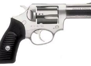 Ruger SP101 .357 Magnum 3.06-inch satin stainless revolver with black rubber grips and fixed sights