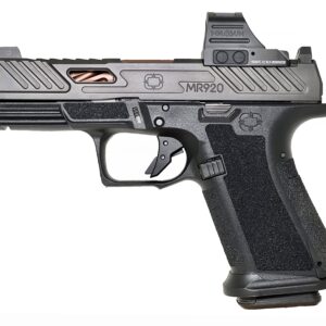 SHADOW SYSTEMS MR920 9mm pistol with black polymer frame and bronze threaded fluted barrel with Holosun 507C
