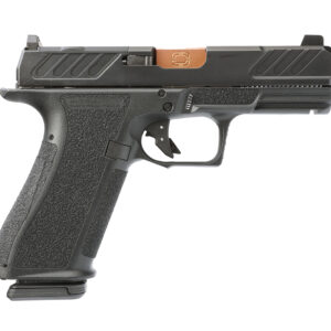 Shadow Systems SS-3309 XR920 Foundation 9mm pistol with black nitride slide and bronze 4-inch threaded barrel