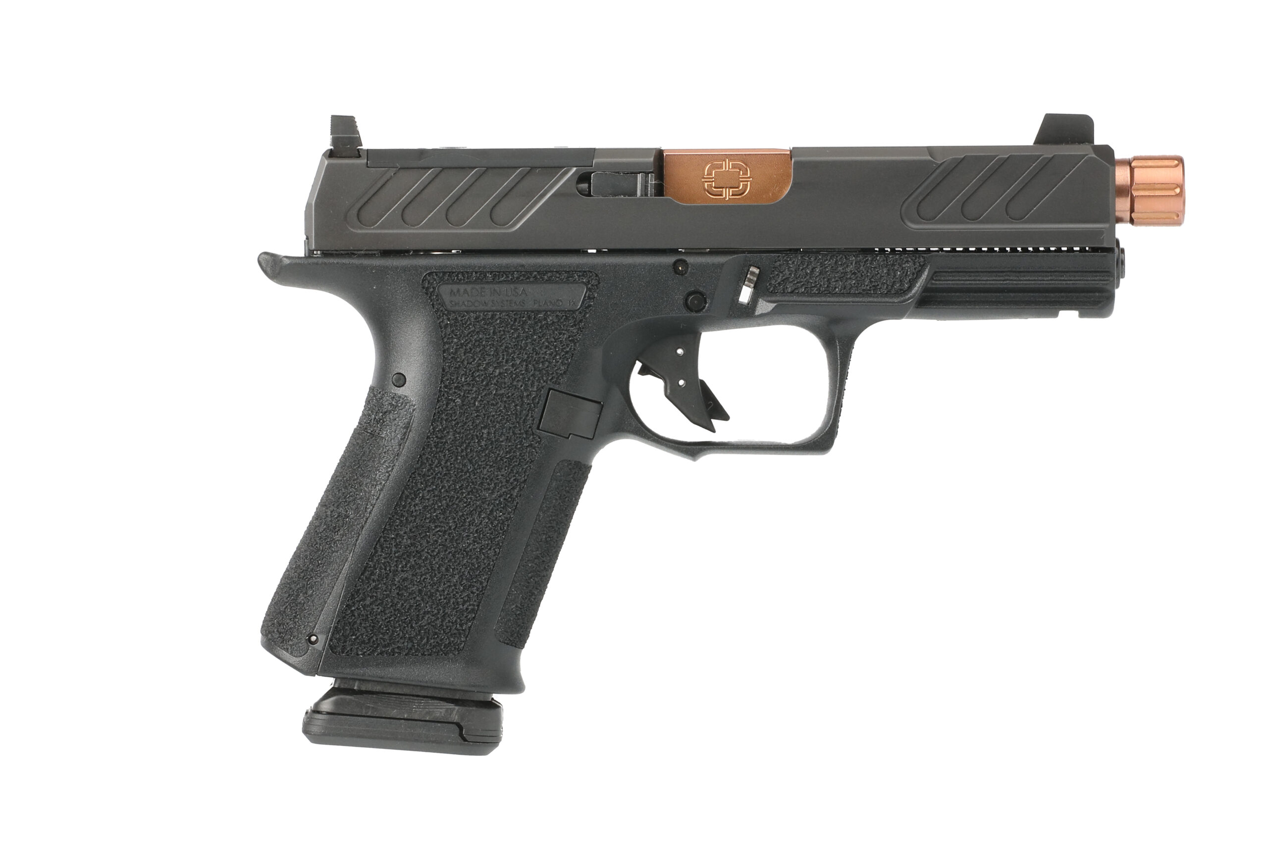 Shadow Systems MR920 Foundation 9mm compact pistol black polymer frame bronze barrel
