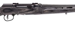 Savage A22 .22 LR Target Thumbhole rifle with 22-inch barrel and gray laminate stock