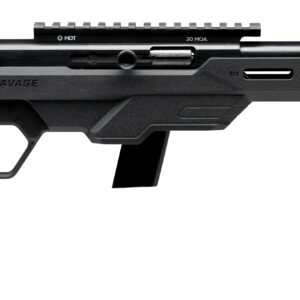 Savage 64 Precision .22 LR rifle 16.5 inch threaded heavy barrel black synthetic chassis