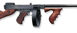Auto-Ordnance Thompson 1927A-1 Deluxe .45 ACP carbine, blued finish with walnut stock