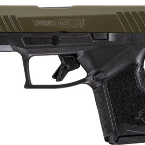 Taurus GX4 9mm pistol black frame Mil‑Spec green slide two magazines