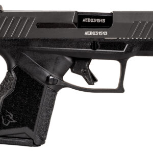 Taurus GX4 9mm gray Graphene pistol with serrated slide and black polymer grip