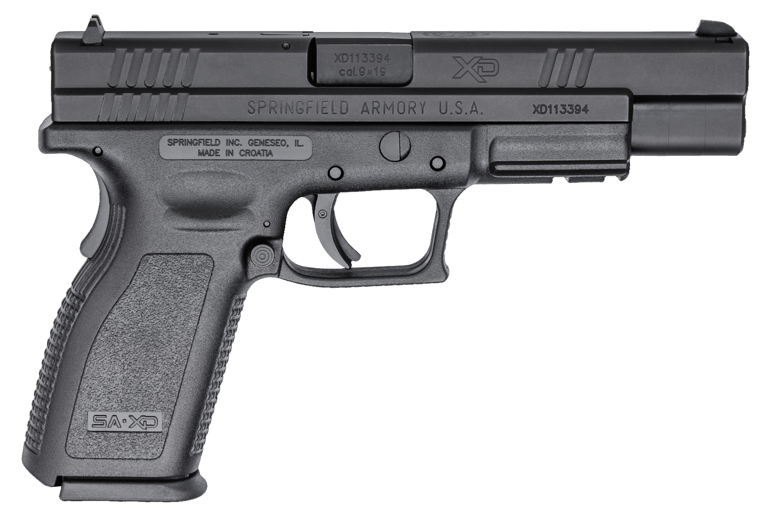 Springfield Armory XD 9mm 5-inch tactical pistol black polymer frame