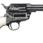 101955 Taylors & Company 200059 1873 Cattleman Outlaw Legacy 357 Mag Caliber with 4.75" Barrel, 6rd Capacity Cylinder, Overall Blued Engraved Finish Steel & Ivory Synthetic Grip