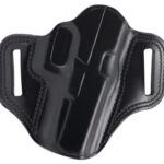 102522 Galco CM228B Combat Master OWB Black Leather Belt Slide Compatible w/Glock 20/21/37, Belt 1.75" Wide Right Hand