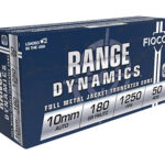 104016 Fiocchi 10AP Range Dynamics 10mm Auto 180 gr Full Metal Jacket Truncated Cone 50 Per Box/ 10 Case