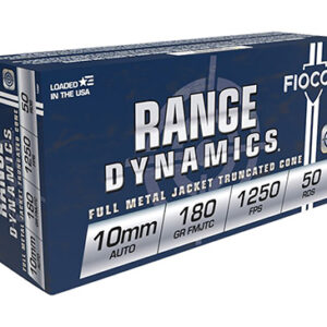 Fiocchi 10AP Range Dynamics  10mm Auto 180 gr Full Metal Jacket Truncated Cone 50 Per Box/ 10 Case