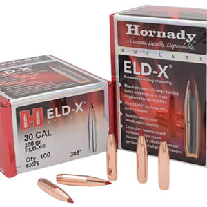 Hornady 3076 ELD-X  30 Cal .308 200 gr Extremely Low Drag eXpanding 100 Per Box/ 15 Case