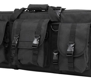 NcStar CVCPD2962B28 VISM Deluxe SubGun Case 28" Black PVC Fabric w/ Exterior Pockets Zippers & Padding for 2 AR or AK Pistols