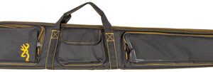 Browning 1419559902 Black & Gold Shotgun Case Black w/Buck Mark Logo 600D Polyester Ripstop 54"