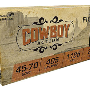 Fiocchi 4570A Cowboy Action  45-70 Gov 405 gr Lead Round Nose Flat Point 20 Per Box/ 10 Case