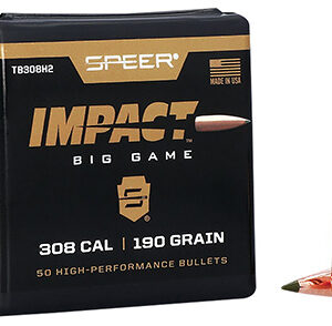 Speer TB308H2 Impact  30 Cal .308 190 gr Slipstream Polymer Tip 50 Per Box/ 5 Case