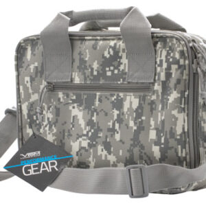 NcStar CPDX2971D VISM Double Pistol Range Bag w/ Mag Pouches Loop Fasteners Zippers Padding & Digital Camouflage Finish