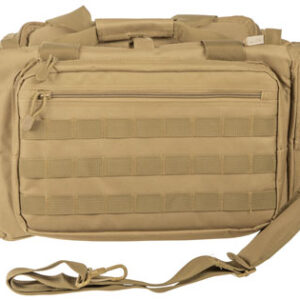 NcStar CVCRB2950T VISM Competition Range Bag with Padded Side Pockets, Lockable Zippers, Mag Pockets, Large D-Rings, Wide Padded Shoulder Strap & Tan Finish