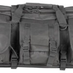 109694 NcStar CVDC2946U42 VISM Double Carbine Case Urban Gray PVC Nylon w/ Foam Padding Lockable Zippers Pockets & MOLLE Webbing