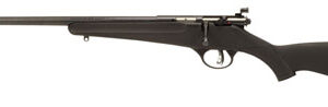 Savage Rascal left-hand .22 LR youth bolt-action rifle with black synthetic stock