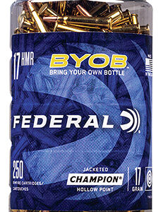 Federal 770BTL250 Champion Training BYOB 17 HMR 17 gr Speer TNT Jacketed Hollow Point 250 Per Box/ 8 Case