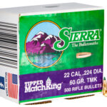 110772 Sierra 7160C Tipped MatchKing .22 Cal .224 60 gr Tipped MatchKing/ 500 Per Box