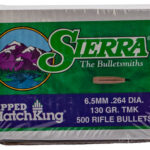 110783 Sierra 7430C Tipped MatchKing 264 Cal .264 130 gr Tipped MatchKing/ 500 Per Box