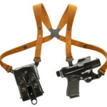 111770 Galco JR202B Jackass Rig Shoulder System Size Fits Chest Up To 56" Black Leather Harness Fits Beretta 92F/FS Fits Taurus PT100 Right Hand