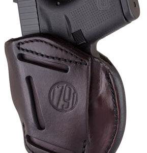 1791 Gunleather 4WH1SBRR 4-Way  IWB/OWB 01 Signature Brown Leather Belt Clip Fits 3-4" Barrel 1911 Right Hand