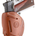 112338 1791 Gunleather 4WH1CBRR 4-Way IWB/OWB 01 Classic Brown Leather Belt Clip Fits 3-4" Barrel 1911