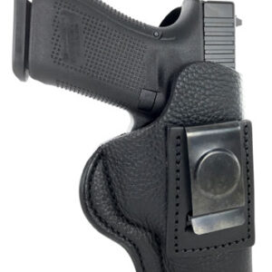 1791 Gunleather SCH4NSBL SCH  IWB Size 04 Night Sky Black Leather Belt Clip Compatible w/Glock 17/S&W M&P Shield/Springfield XD Left Hand