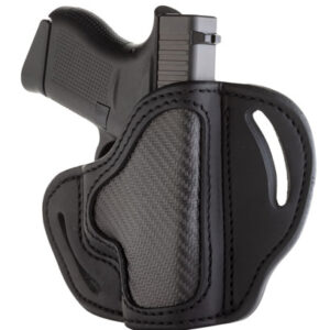 1791 Gunleather CFBHCSBLR BHC  OWB Size C Stealth Black Leather Belt Slide Compatible w/Glock 43/Sig P365/Walther PPK Right Hand