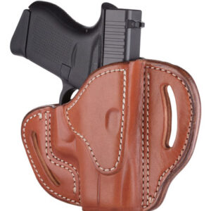 1791 Gunleather BHCCBRR BHC  OWB Size C Classic Brown Leather Belt Slide Compatible w/Glock 43/Sig P365/Walther PPK Right Hand
