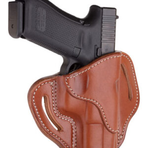 1791 Gunleather BH23CBRR BH2.3  OWB Size 2.3 Classic Brown Leather Belt Slide Compatible w/Glock 17/Sig P226/HK VP9 Right Hand