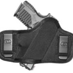 112648 1 Crossfire Shooting Gear CRFCLPONSA1C3 The Clip-On OWB Black Ballistic Nylon Belt Clip Fits 3-3.50" Barrel Compact Ambidextrous