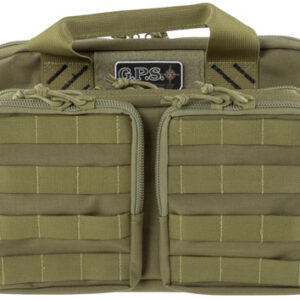 GPS Bags T1312PCT Tactical Quad +2 Tan 1000D Polyester with YKK Lockable Zippers, 8 Mag Pockets, 2  Ammo Front Pockets, Visual ID Storage System & Holds Up To 6 Handguns