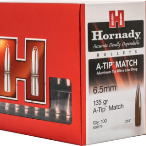 Hornady 26179 A-Tip Match 6.5 Creedmoor .264 135 gr A Tip Match 100 Per Box/ 10 Case